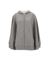 7 FOR ALL MANKIND Felpa over con cappuccio GREY Donna 
