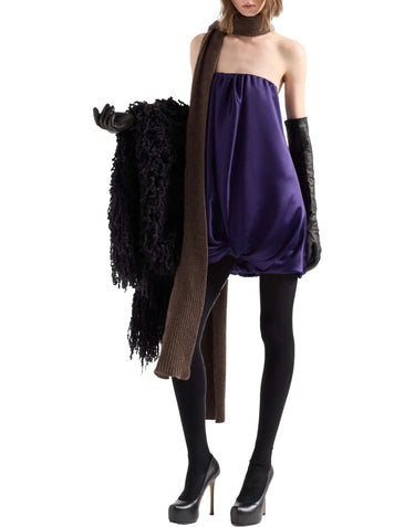 7 FOR ALL MANKIND Mini abito in satin PURPLE Donna 