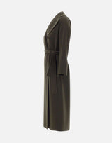 'S MAX MARA Cappotto a vestaglia in lana GREEN Donna 
