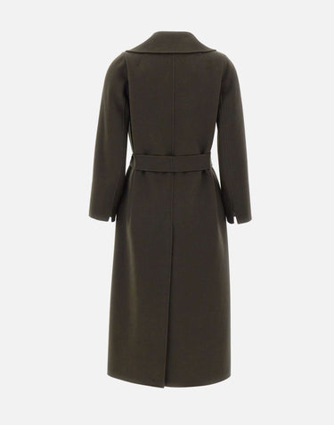 'S MAX MARA Cappotto a vestaglia in lana GREEN Donna 