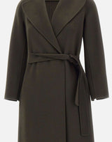 'S MAX MARA Cappotto a vestaglia in lana GREEN Donna 