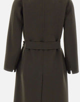 'S MAX MARA Cappotto a vestaglia in lana GREEN Donna 