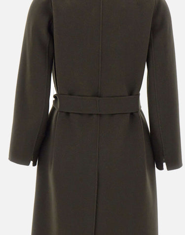 'S MAX MARA Cappotto a vestaglia in lana GREEN Donna 