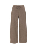 'S MAX MARA Pantalone jogging in lana stretch BROWN Donna 