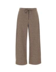 'S MAX MARA Pantalone jogging in lana stretch BROWN Donna 