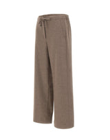 'S MAX MARA Pantalone jogging in lana stretch BROWN Donna 