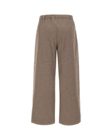 'S MAX MARA Pantalone jogging in lana stretch BROWN Donna 
