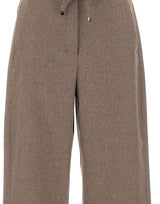 'S MAX MARA Pantalone jogging in lana stretch BROWN Donna 