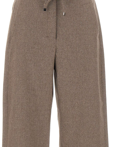 'S MAX MARA Pantalone jogging in lana stretch BROWN Donna 