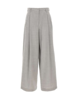 'S MAX MARA Pantaloni in tela di lana GREY Donna 