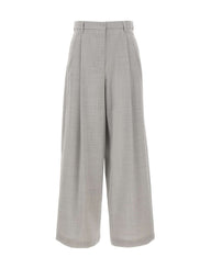 'S MAX MARA Pantaloni in tela di lana GREY Donna 