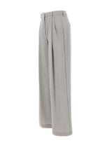 'S MAX MARA Pantaloni in tela di lana GREY Donna 