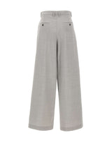 'S MAX MARA Pantaloni in tela di lana GREY Donna 