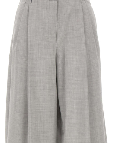 'S MAX MARA Pantaloni in tela di lana GREY Donna 