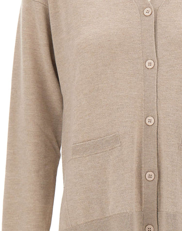 'S MAX MARA Cardigan in filato di lana BEIGE Donna 