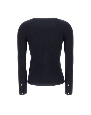 'S MAX MARA Maglia a costine in lana BLUE Donna 
