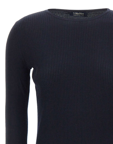 'S MAX MARA Maglia a costine in lana BLUE Donna 