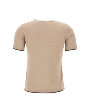 'S MAX MARA Maglia a maniche corte in lana BEIGE Donna 
