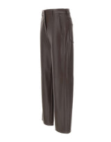 'S MAX MARA Pantaloni in jersey spalmato BROWN Donna 