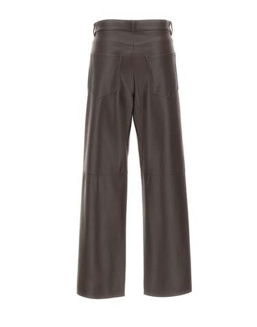 'S MAX MARA Pantaloni in jersey spalmato BROWN Donna 