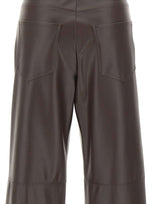 'S MAX MARA Pantaloni in jersey spalmato BROWN Donna 