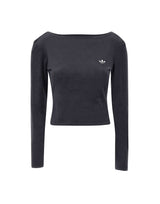 ADIDAS Maglia in velluto con schiena scoperta BLACK Donna 