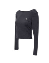 ADIDAS Maglia in velluto con schiena scoperta BLACK Donna 