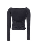 ADIDAS Maglia in velluto con schiena scoperta BLACK Donna 