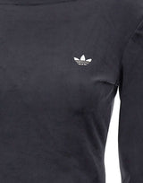 ADIDAS Maglia in velluto con schiena scoperta BLACK Donna 