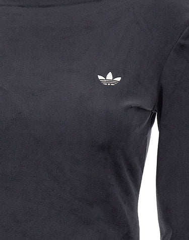 ADIDAS Maglia in velluto con schiena scoperta BLACK Donna 