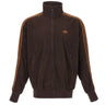 ADIDAS Felpa "Firebird" in velluto a coste BROWN Uomo 