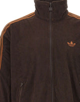 ADIDAS Felpa "Firebird" in velluto a coste BROWN Uomo 