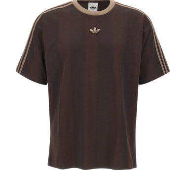ADIDAS T-shirt a righe jacquard BROWN Uomo 