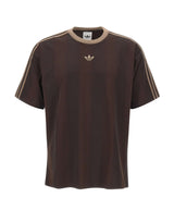 ADIDAS T-shirt a righe jacquard BROWN Uomo 