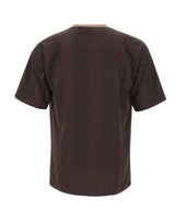 ADIDAS T-shirt a righe jacquard BROWN Uomo 
