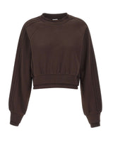 ADIDAS Felpa in cotone doppiata BROWN Donna 