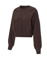 ADIDAS Felpa in cotone doppiata BROWN Donna 