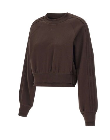 ADIDAS Felpa in cotone doppiata BROWN Donna 