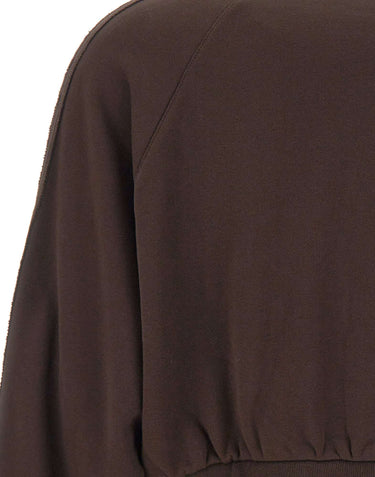 ADIDAS Felpa in cotone doppiata BROWN Donna 