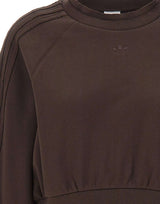 ADIDAS Felpa in cotone doppiata BROWN Donna 
