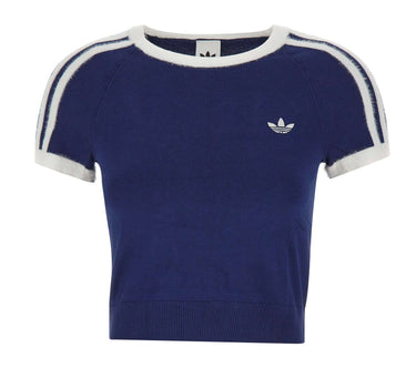 ADIDAS Maglia crop a maniche corte BLUE Donna 