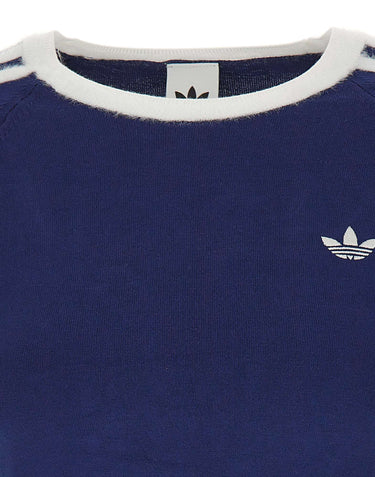 ADIDAS Maglia crop a maniche corte BLUE Donna 