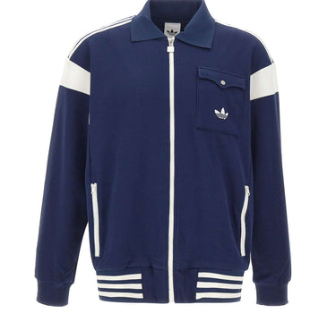 ADIDAS Felpa in misto cotone con zip BLUE Uomo 