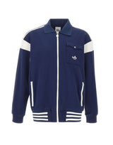 ADIDAS Felpa in misto cotone con zip BLUE Uomo 