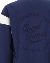 ADIDAS Felpa in misto cotone con zip BLUE Uomo 
