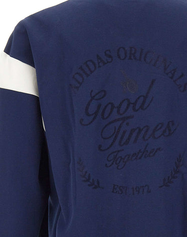 ADIDAS Felpa in misto cotone con zip BLUE Uomo 