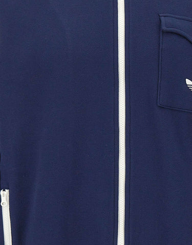 ADIDAS Felpa in misto cotone con zip BLUE Uomo 