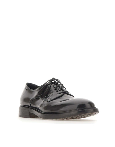 ALEXANDER HOTTO Stringate in pelle lucida BLACK Uomo 