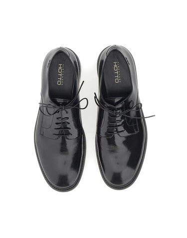 ALEXANDER HOTTO Stringate in pelle lucida BLACK Uomo 