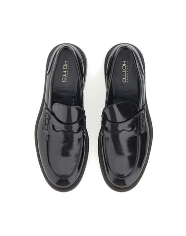 ALEXANDER HOTTO Mocassini in pelle verniciata BLACK Uomo 